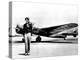 Amelia Earhart Standing in Front of the Lockheed Electra in Which She Disappeared in July 29, 1937-null-Stretched Canvas