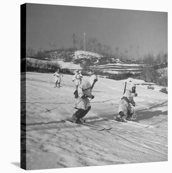 Amer. 10th Mountain Div. Army Ski Patrol, on the Itallian Front in the Appennine Mountains-Margaret Bourke-White-Premier Image Canvas