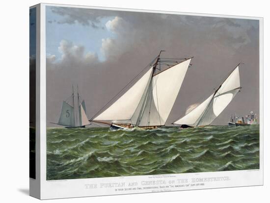 America's Cup, 1885-Currier & Ives-Premier Image Canvas