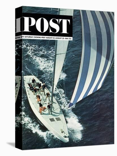 "America's Cup," Saturday Evening Post Cover, August 22, 1964-John Zimmerman-Premier Image Canvas