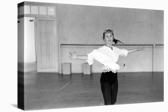 American Actress Debbie Reynolds Watches Dances During a Rehearsal, 1960-Allan Grant-Premier Image Canvas