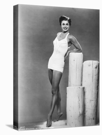 American Actress Esther Williams Wearing a Bath Suit C. 1954-null-Stretched Canvas