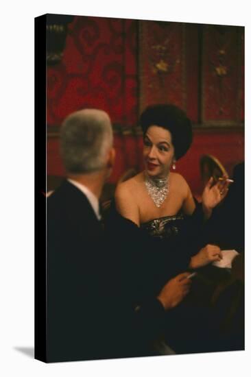 American Actress Ruth Ford in the Louis Sherry Bar, Metropolitan Opera Opening, New York, NY, 1959-Yale Joel-Premier Image Canvas