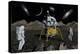 American Apollo Astronauts on the Lunar Surface-null-Stretched Canvas