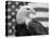 American Bald Eagle Portrait Against USA Flag-Lynn M. Stone-Premier Image Canvas
