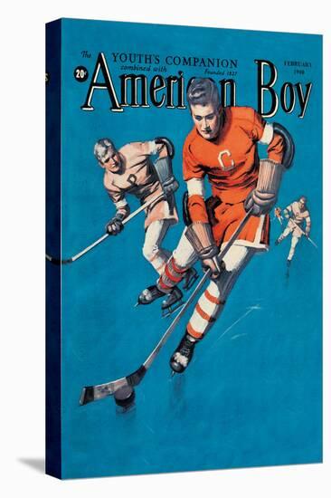 American Boy Hockey Cover-null-Stretched Canvas