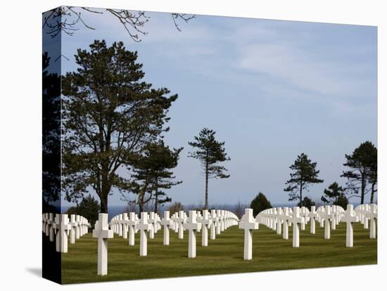 American Cemetery at Omaha Beach, Colleville-Sur-Mer, Normandy, France, Europe-null-Premier Image Canvas