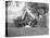 American Civil War Generals and Officers Sitting around their Encampment-Stocktrek Images-Premier Image Canvas