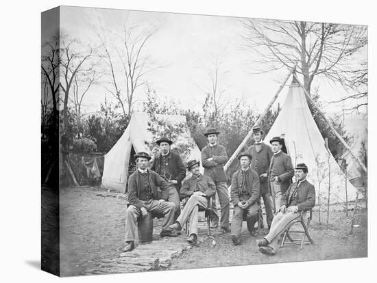 American Civil War Soldiers at their Encampment-Stocktrek Images-Premier Image Canvas