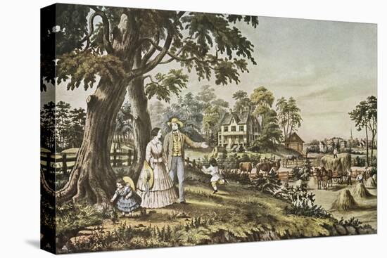 American Country Life: Summer Evening-Currier & Ives-Premier Image Canvas