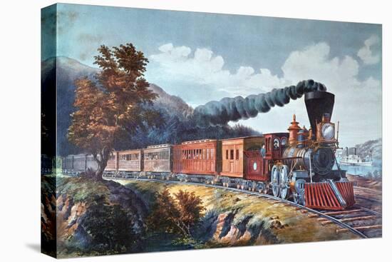 American Express Train, 1864-Currier & Ives-Premier Image Canvas