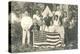 American Family Reunion with Flag-null-Stretched Canvas