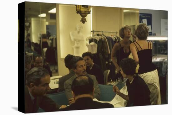 American Fashion Designer Oleg Cassini in His Salon, New York, New York, 1960-Walter Sanders-Premier Image Canvas