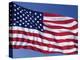 American Flag Blowing in the Wind-Joseph Sohm-Premier Image Canvas