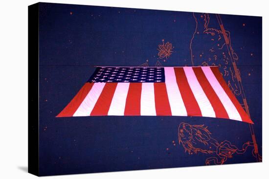 American Flag in Grand Central Station NYC-null-Stretched Canvas