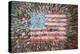 American flag in Post Alley Gum Wall near Pike Place in Seattle, Washington State.-Michele Niles-Premier Image Canvas