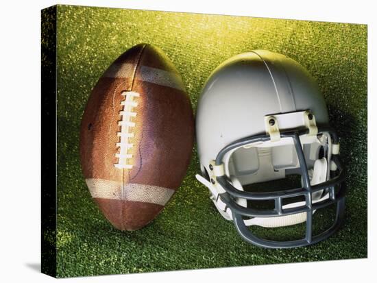 American Football Helmet and a Football-null-Premier Image Canvas