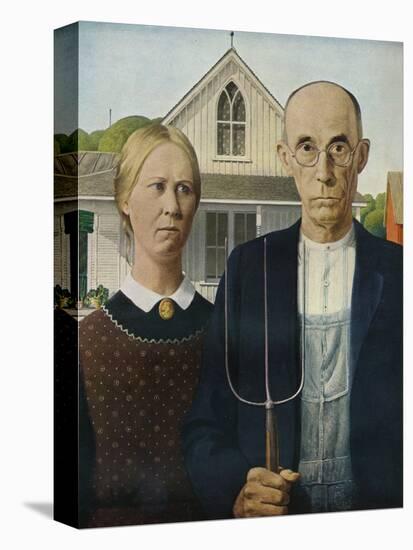 'American Gothic', 1930-Grant DeVolson Wood-Premier Image Canvas