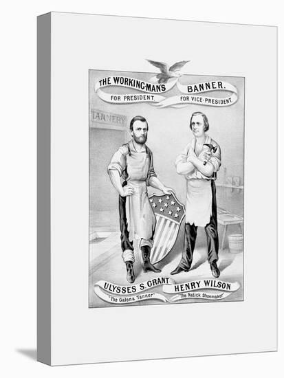 American History Election Print Featuring Ulysses S. Grant and Henry Wilson-Stocktrek Images-Stretched Canvas