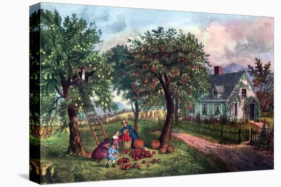 American Homestead in Autumn, 1869-Currier & Ives-Premier Image Canvas