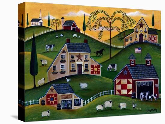 American Organic Herb Sheep Cow Farmland-Cheryl Bartley-Premier Image Canvas