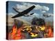 American P-51 Mustang Fighter Planes Destroy a UFO-Stocktrek Images-Premier Image Canvas