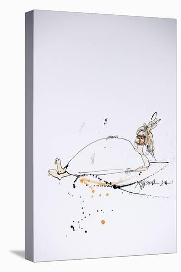 American Politics 11, Sarah Palin reclined, 2011 (drawing)-Ralph Steadman-Premier Image Canvas