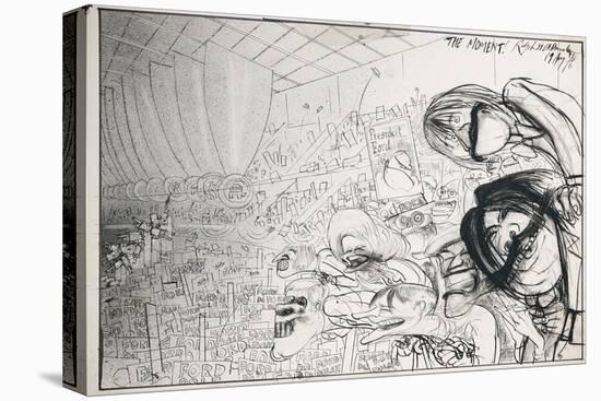 American Politics 32, The Moment! 1976 (drawing)-Ralph Steadman-Premier Image Canvas