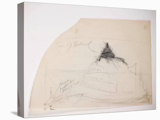 American Politics 54, Road to the White House, preparatory sketch, 1981 (ink on paper)-Ralph Steadman-Premier Image Canvas