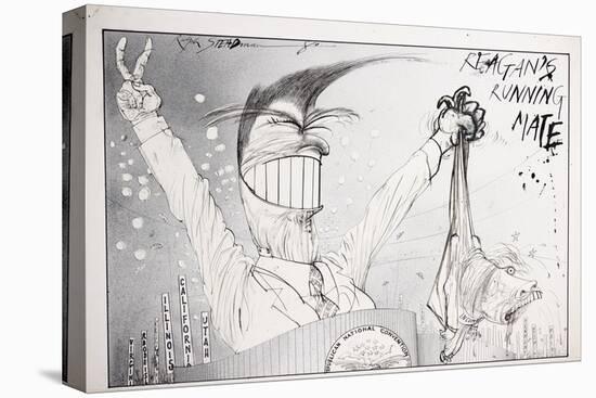 American Presidents 12, Reagan's Running Mate, 1980 (drawing)-Ralph Steadman-Premier Image Canvas