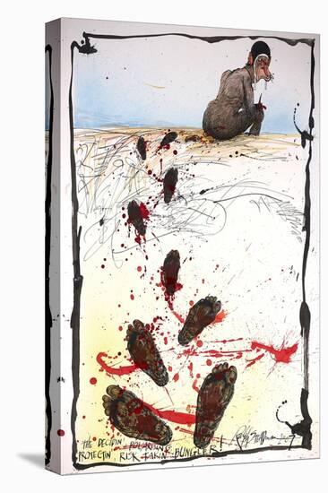 American Presidents 16, George Bush, 2007 (ink and acrylic on paper)-Ralph Steadman-Premier Image Canvas