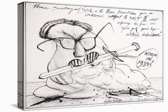 American Presidents 26, Nixon in 1980!, 1979 (ink on paper)-Ralph Steadman-Premier Image Canvas