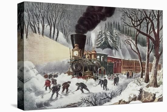 American Railroad Scene-Currier & Ives-Premier Image Canvas