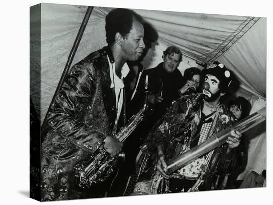 American Saxophonist Ornette Coleman Meets a Clown, Bracknell Jazz Festival, Berkshire, 1978-Denis Williams-Premier Image Canvas