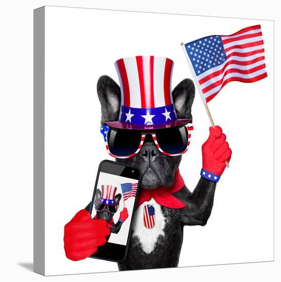 American Selfie Dog-Javier Brosch-Premier Image Canvas