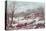 American Winter Evening Scene-Currier & Ives-Premier Image Canvas