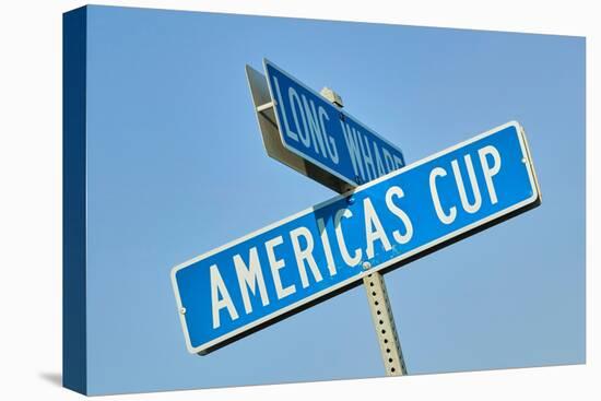 "Americas Cup" street sign in Newport, Rhode Island-null-Premier Image Canvas