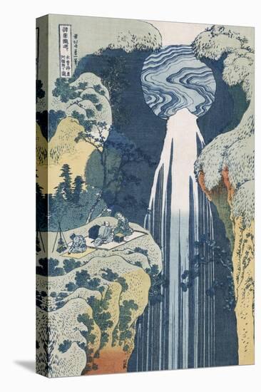 Amida Waterfall on the Kiso Highway, from series 'A Journey to the Waterfalls of all the Provinces'-Katsushika Hokusai-Premier Image Canvas