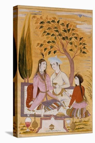Amorous Couple and a Servant, 1696-Mu'in Musavvir-Premier Image Canvas