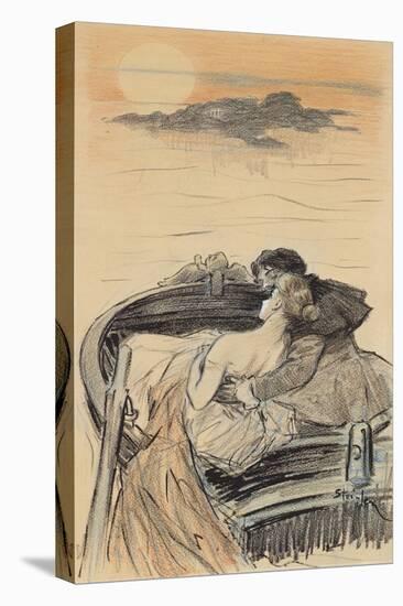 Amorous Couple in a Small Boat; Couple D'Amoureux Dans Une Barque-Théophile Alexandre Steinlen-Premier Image Canvas