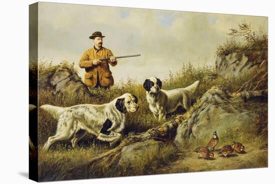 Amos F. Adams Shooting over Gus Bondher and Son, Count Bondher, 1887-Arthur Fitzwilliam Tait-Premier Image Canvas