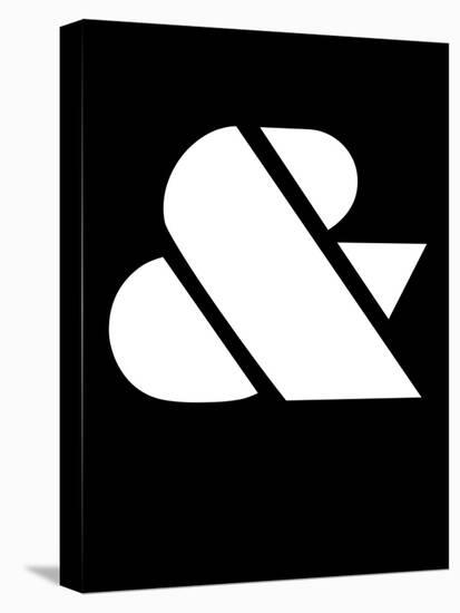 Ampersand Black and White-NaxArt-Stretched Canvas