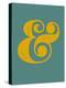 Ampersand Blue and Yellow-NaxArt-Stretched Canvas