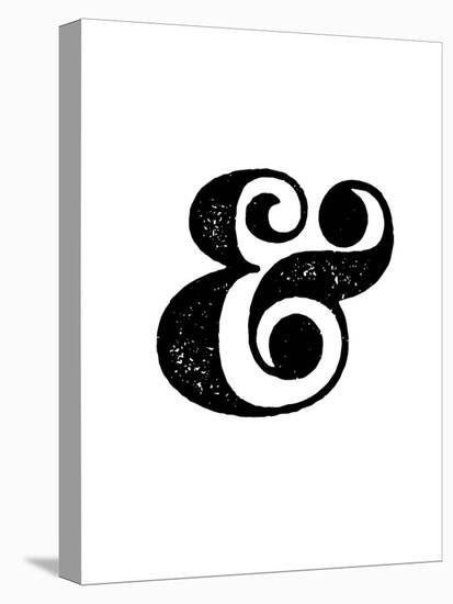 Ampersand White-NaxArt-Stretched Canvas