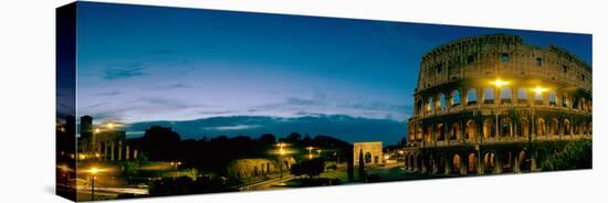 Amphitheater at Dusk, Coliseum, Rome, Lazio, Italy-null-Stretched Canvas