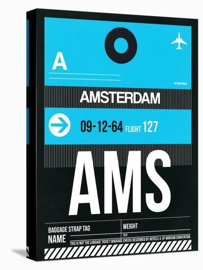 AMS Amsterdam Luggage Tag 1-NaxArt-Stretched Canvas
