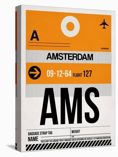 AMS Amsterdam Luggage Tag 2-NaxArt-Stretched Canvas