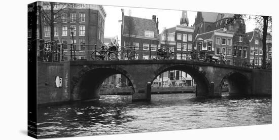 Amsterdam Buildings by Canal with Bridge-Anna Miller-Premier Image Canvas