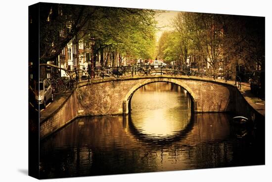 Amsterdam, Holland, Netherlands. Romantic Bridge over Canal. Old Town-Michal Bednarek-Premier Image Canvas