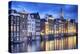 Amsterdam Old City at Night with the Oude Church-George Oze-Premier Image Canvas